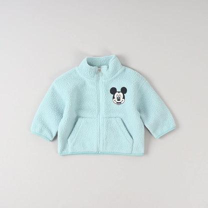 Toddler Disney Mickey Embroidery Fleece Zip - up Jacket (2 - 8y) - 6 Colors kids outfit