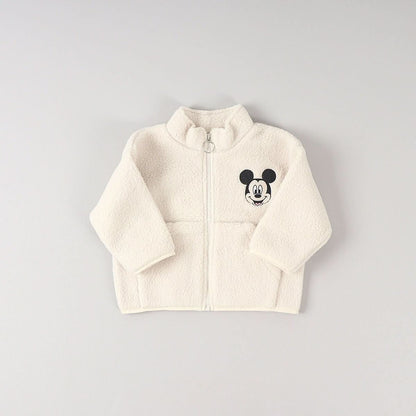 Toddler Disney Mickey Embroidery Fleece Zip - up Jacket (2 - 8y) - 6 Colors kids outfit
