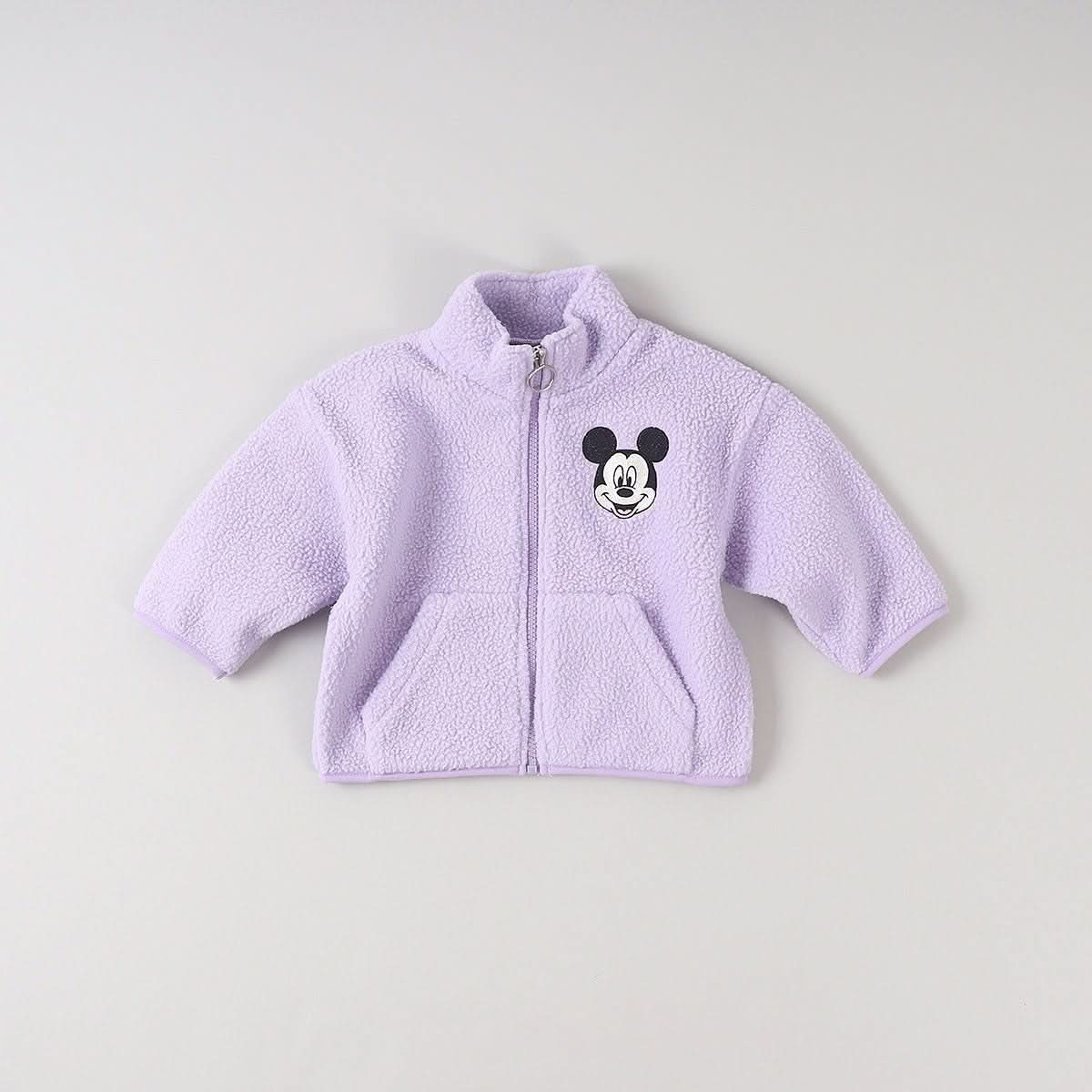 Toddler Disney Mickey Embroidery Fleece Zip - up Jacket (2 - 8y) - 6 Colors kids outfit
