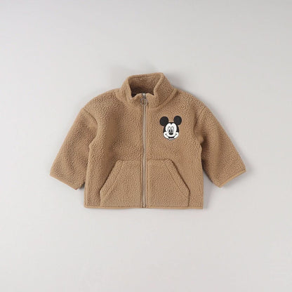 Toddler Disney Mickey Embroidery Fleece Zip - up Jacket (2 - 8y) - 6 Colors kids outfit