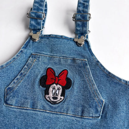Toddler Disney Minnie Embroidery Kangaroo Pocket Denim Skirtalls (1 - 6y) kids outfit
