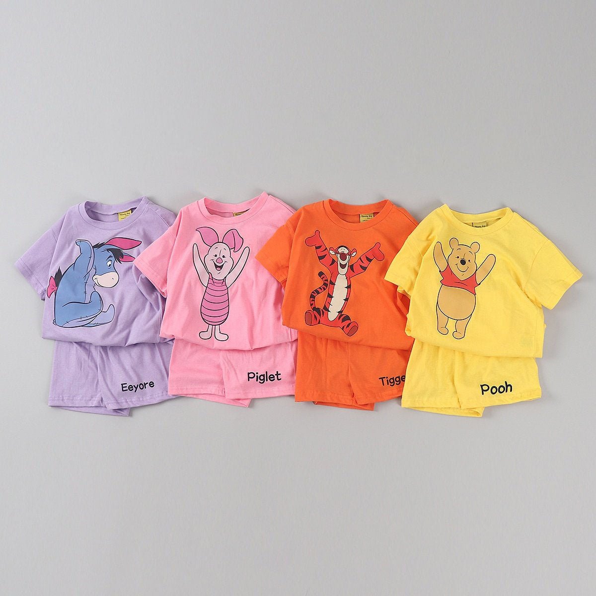 Toddler Disney Pooh and Friends Short Sleeve Top and Shorts Set (2 - 9y) - 4 Colors kids outfit