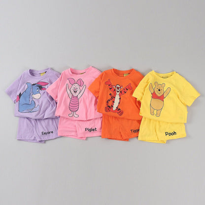 Toddler Disney Pooh and Friends Short Sleeve Top and Shorts Set (2 - 9y) - 4 Colors kids outfit