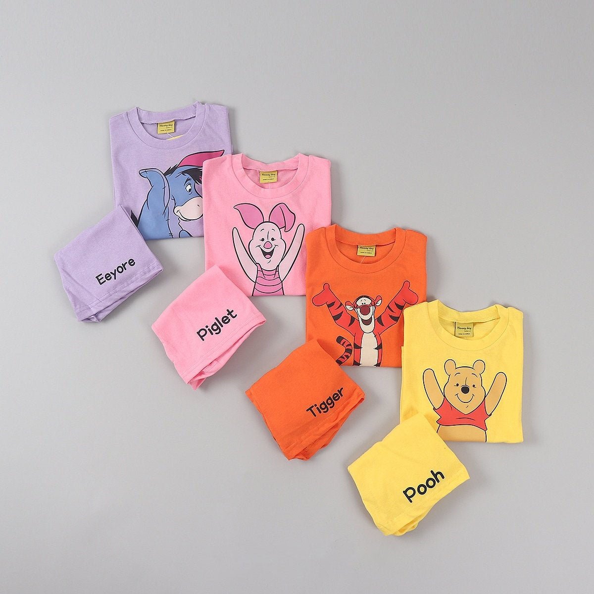 Toddler Disney Pooh and Friends Short Sleeve Top and Shorts Set (2 - 9y) - 4 Colors kids outfit