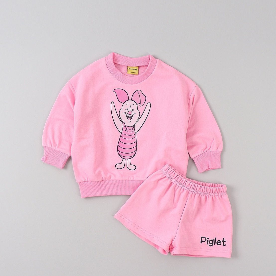 Toddler Disney Pooh Friends Sweatshirt and Shorts Set (2 - 9y) - 4 Colors kids outfit