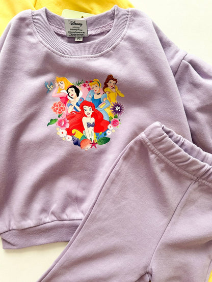Toddler Disney Princess Sweatshirt and Flare Pants Set (1 - 6y) - 2 Colors kids outfit