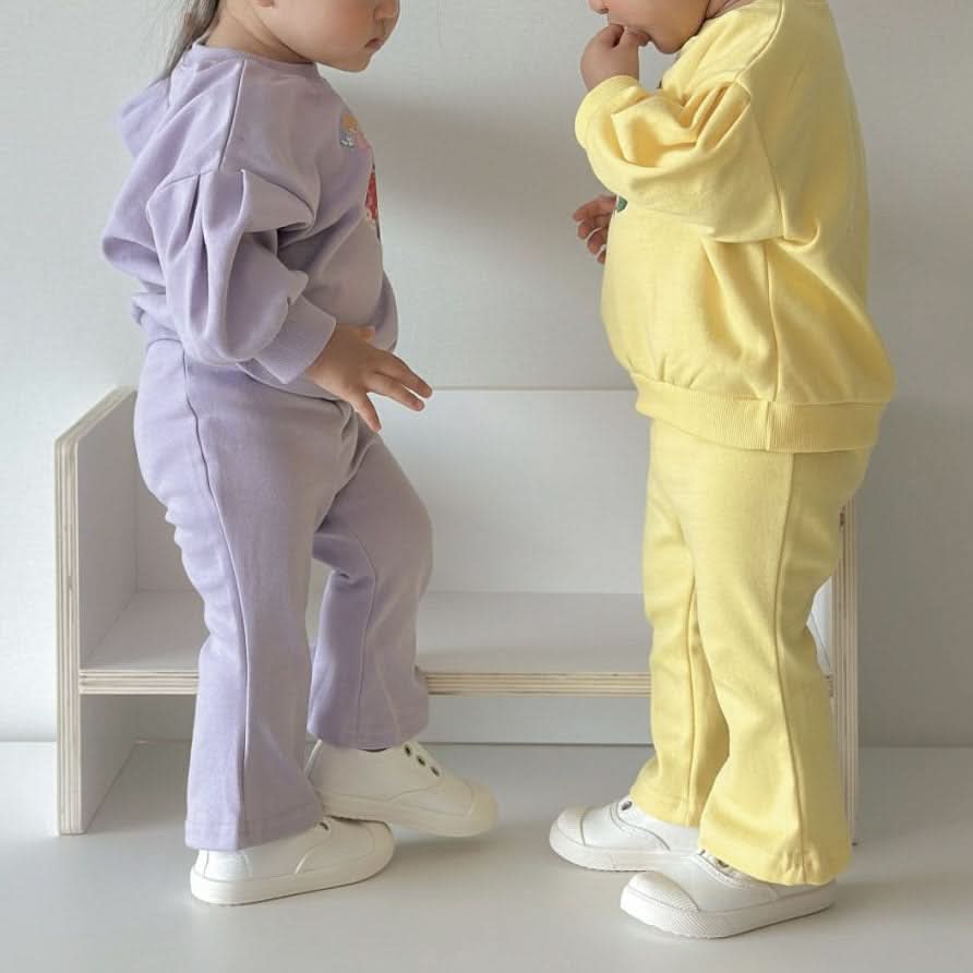 Toddler Disney Princess Sweatshirt and Flare Pants Set (1 - 6y) - 2 Colors kids outfit