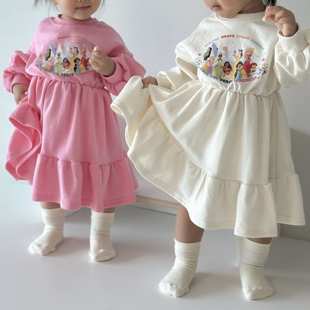open lace back dress Toddler Disney Princess Sweatshirt Frill Dress (15m-6y)