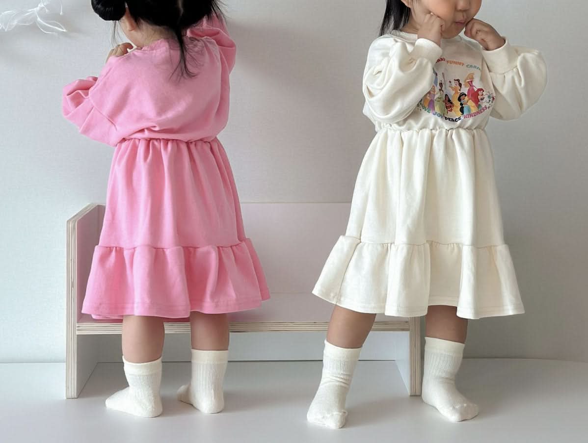 Toddler Disney Princess Sweatshirt Frill Dress (15m - 6y) - 2 Colors kids outfit