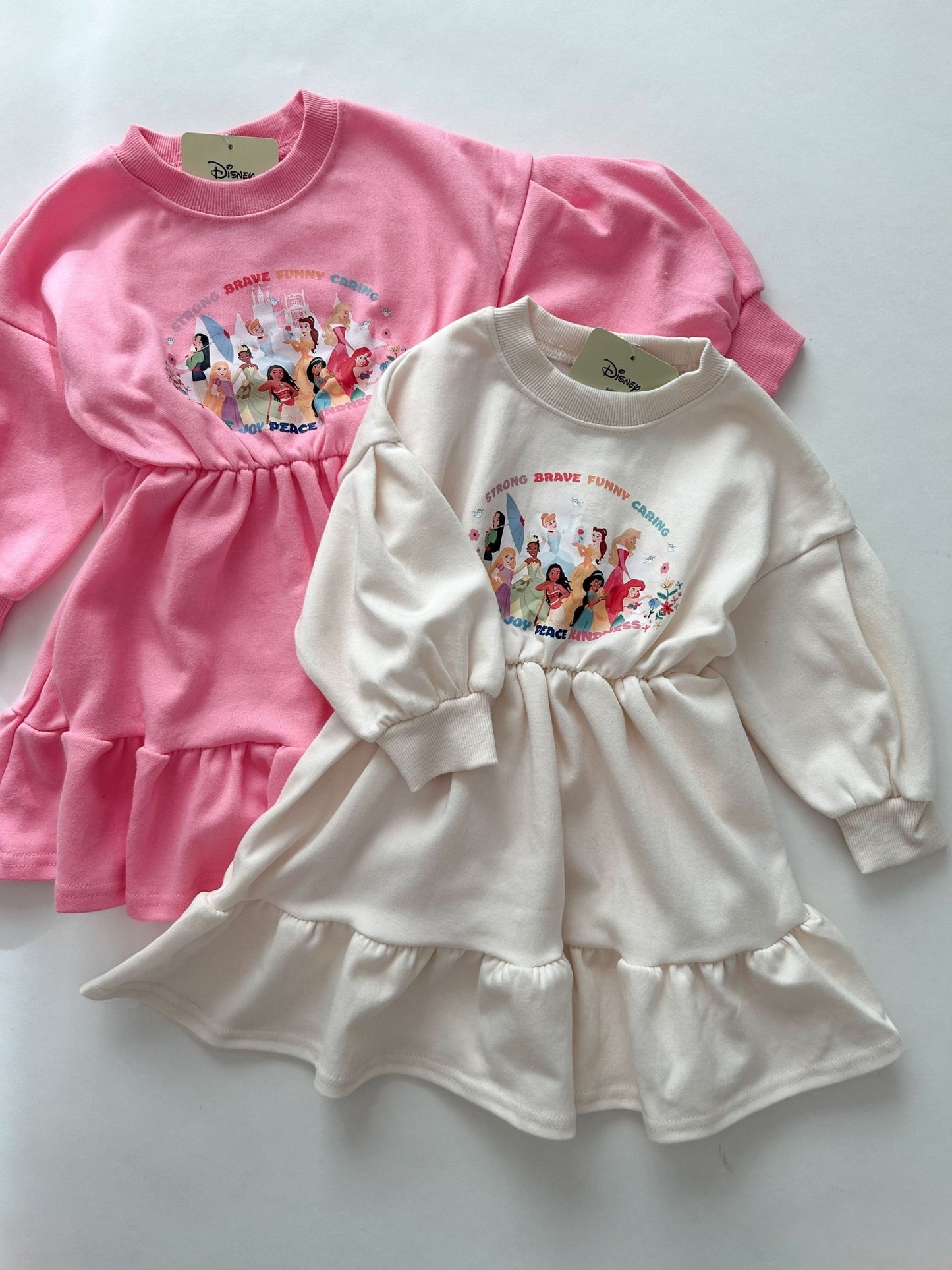 Toddler Disney Princess Sweatshirt Frill Dress (15m - 6y) - 2 Colors kids outfit
