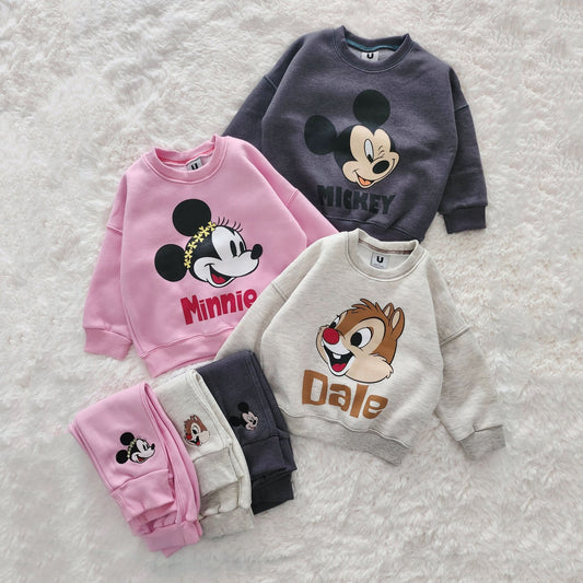 Toddler Disney Sweatshirt and Jogger Pants Set (2 - 7y) - 3 Colors kids outfit