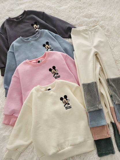 Toddler Disney Sweatshirt and Sock Leggings Set (2 - 7y) - 4 Colors kids outfit