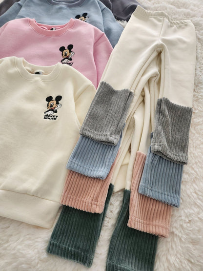 Toddler Disney Sweatshirt and Sock Leggings Set (2 - 7y) - 4 Colors kids outfit
