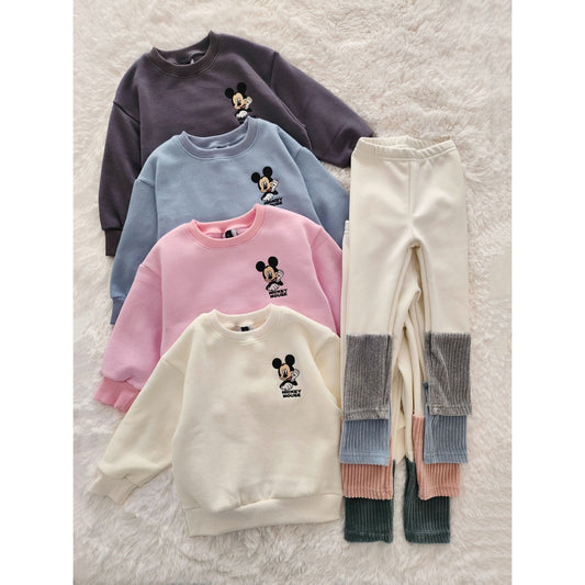 Toddler Disney Sweatshirt and Sock Leggings Set (2 - 7y) - 4 Colors kids outfit