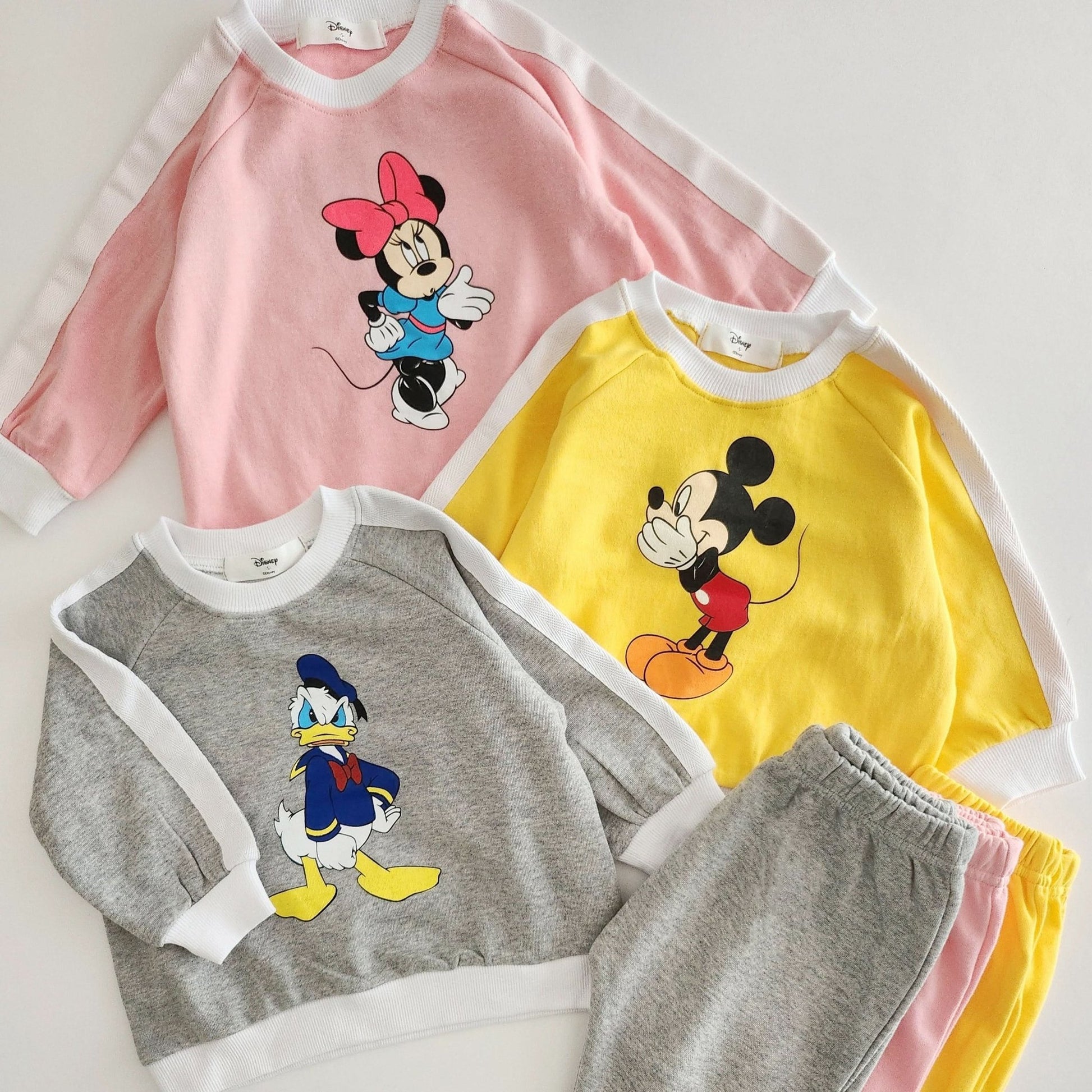 Toddler Disney Taped Sweatshirt and Pants Set (1 - 5y) - 3 Colors kids outfit