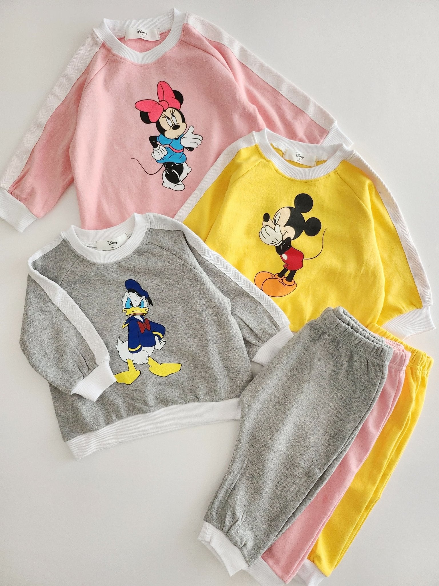 Toddler Disney Taped Sweatshirt and Pants Set (1 - 5y) - 3 Colors kids outfit