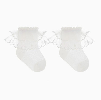 Toddler Double Lace Summer Socks (1 - 8y) - 2 Colors kids outfit