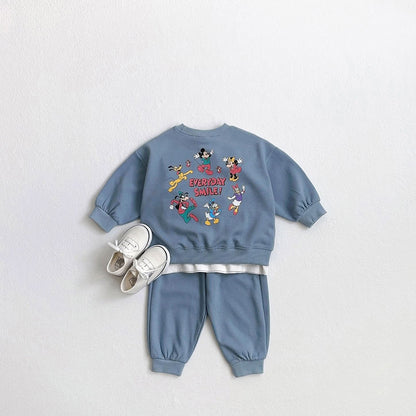 Toddler Everyday Sweatshirt and Jogger Pants Set (1 - 5y) - 4 Colors kids outfit