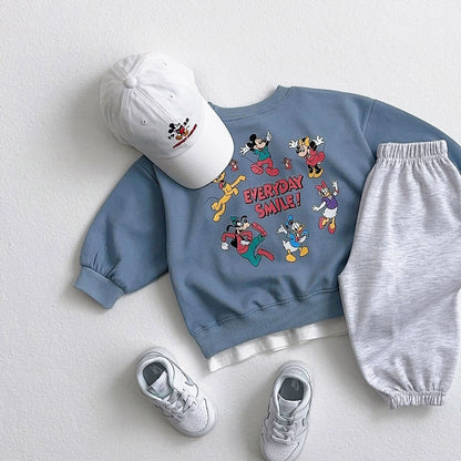 Toddler Everyday Sweatshirt and Jogger Pants Set (1 - 5y) - 4 Colors kids outfit