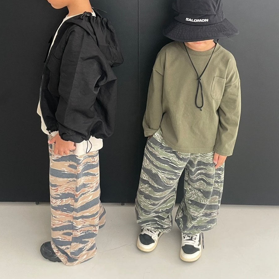 Toddler F25 Adjustable Hem Tiger Stripe Camo Pants (3 - 7y) - 2 Colors kids outfit