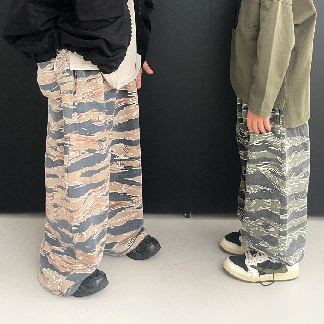 Toddler F25 Adjustable Hem Tiger Stripe Camo Pants (3 - 7y) - 2 Colors kids outfit