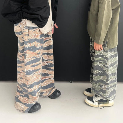 Toddler F25 Adjustable Hem Tiger Stripe Camo Pants (3 - 7y) - 2 Colors kids outfit