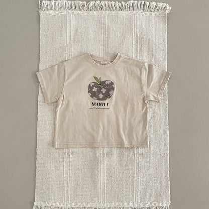 Toddler F25 Apple Print Short Sleeve Top (1 - 7y) - 3 Colors kids outfit
