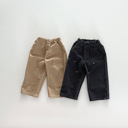 Toddler F25 Big Pocket Denim Pants (12m - 7y) - 2 Colors kids outfit