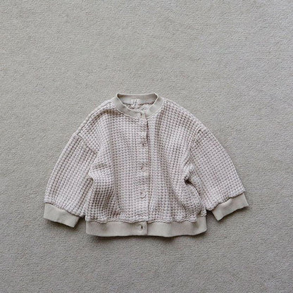 Toddler F25 Big Waffle Cardigan (15m - 7y) - 3 Colors kids outfit