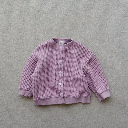 Toddler F25 Big Waffle Cardigan (15m - 7y) - 3 Colors kids outfit