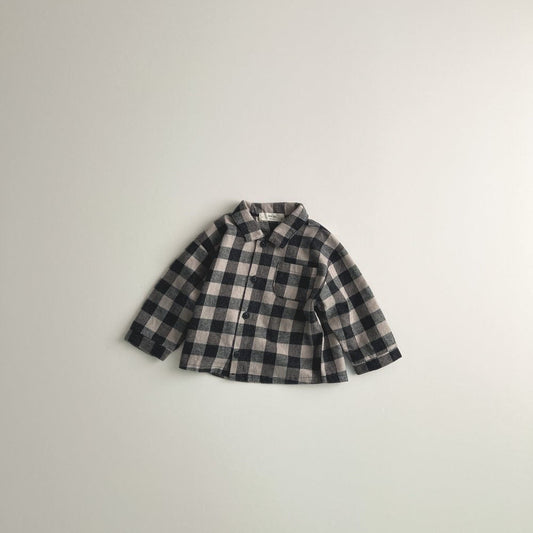 Toddler F25 Buffalo Plaid Long Sleeve Flannel Shirt (1 - 6y) - Charcoal kids outfit