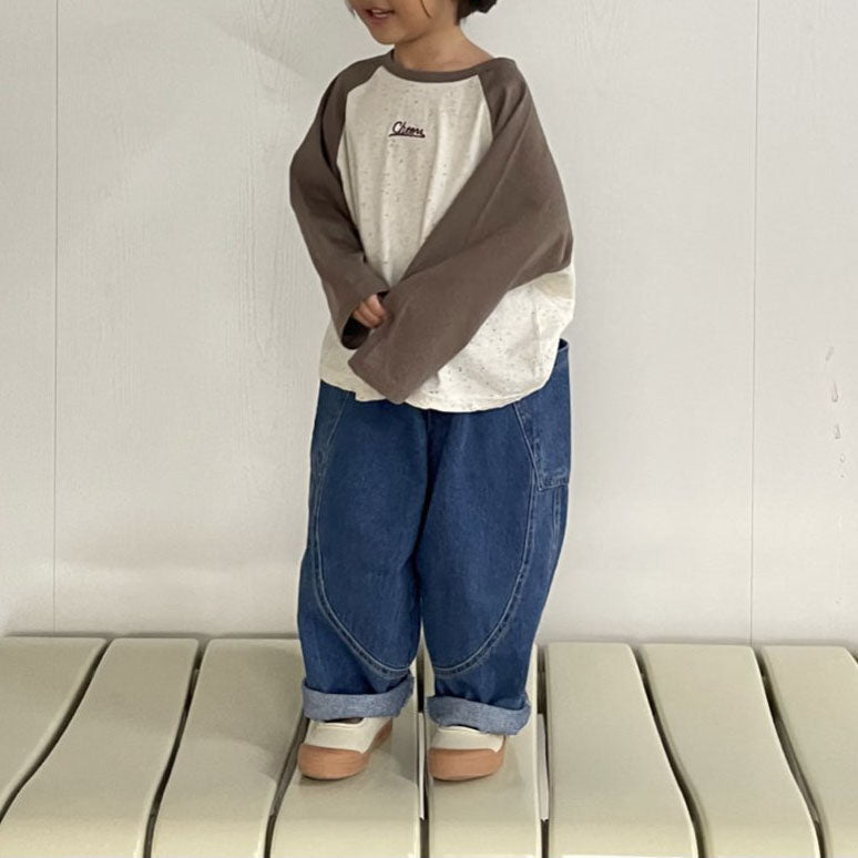 Toddler F25 Cheers Raglan Long Sleeve Top (1 - 7y) - 2 Colors kids outfit