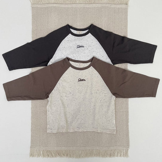 Toddler F25 Cheers Raglan Long Sleeve Top (1 - 7y) - 2 Colors kids outfit