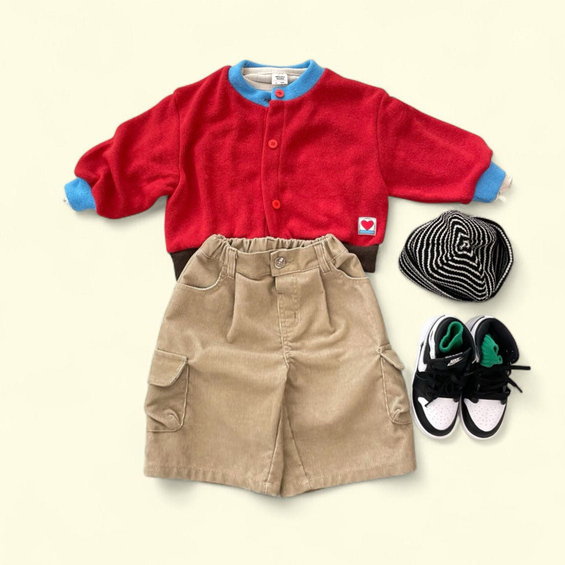 Toddler F25 Contrast Hem Cardigan (3 - 7y) - 2 Colors kids outfit