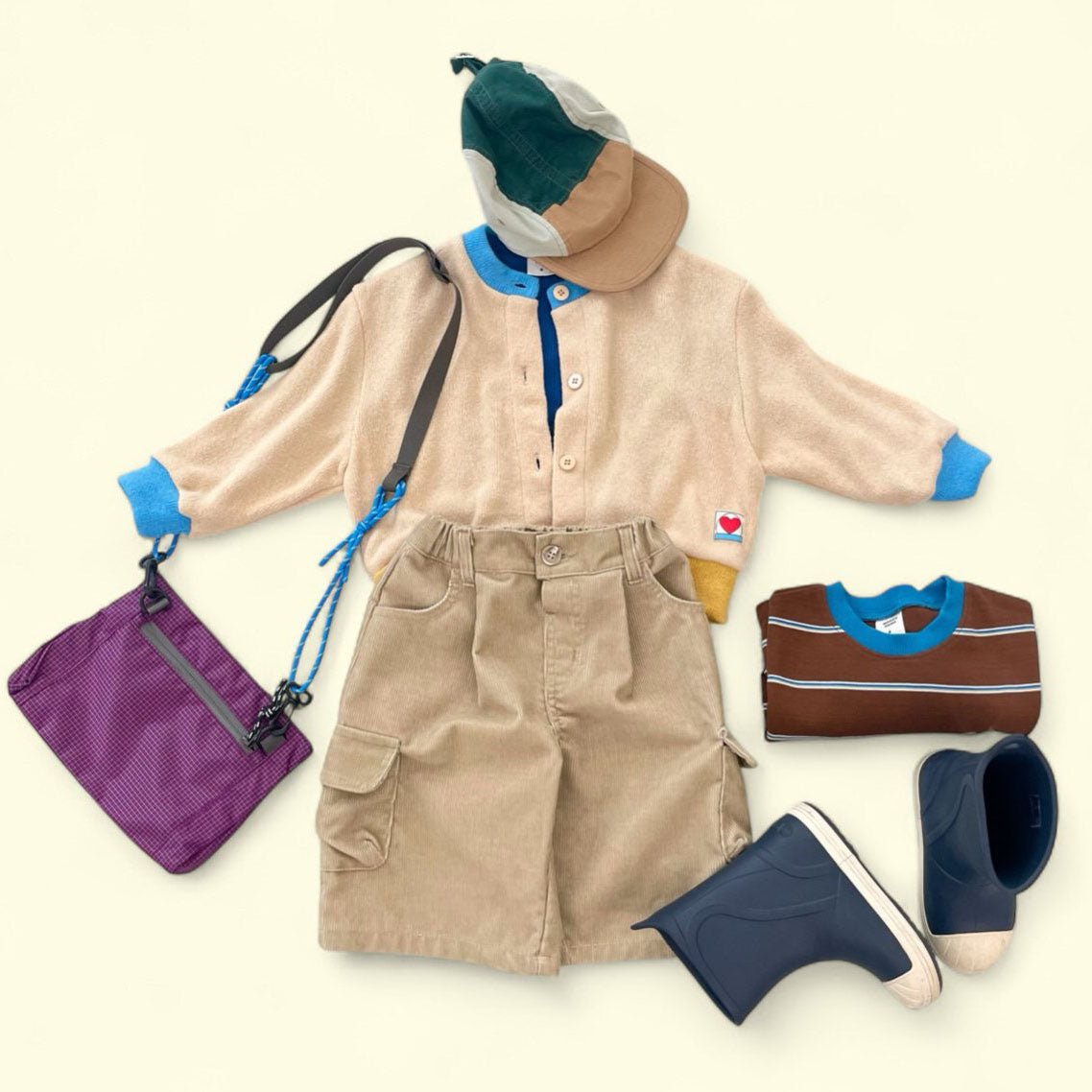 Toddler F25 Contrast Hem Cardigan (3 - 7y) - 2 Colors kids outfit