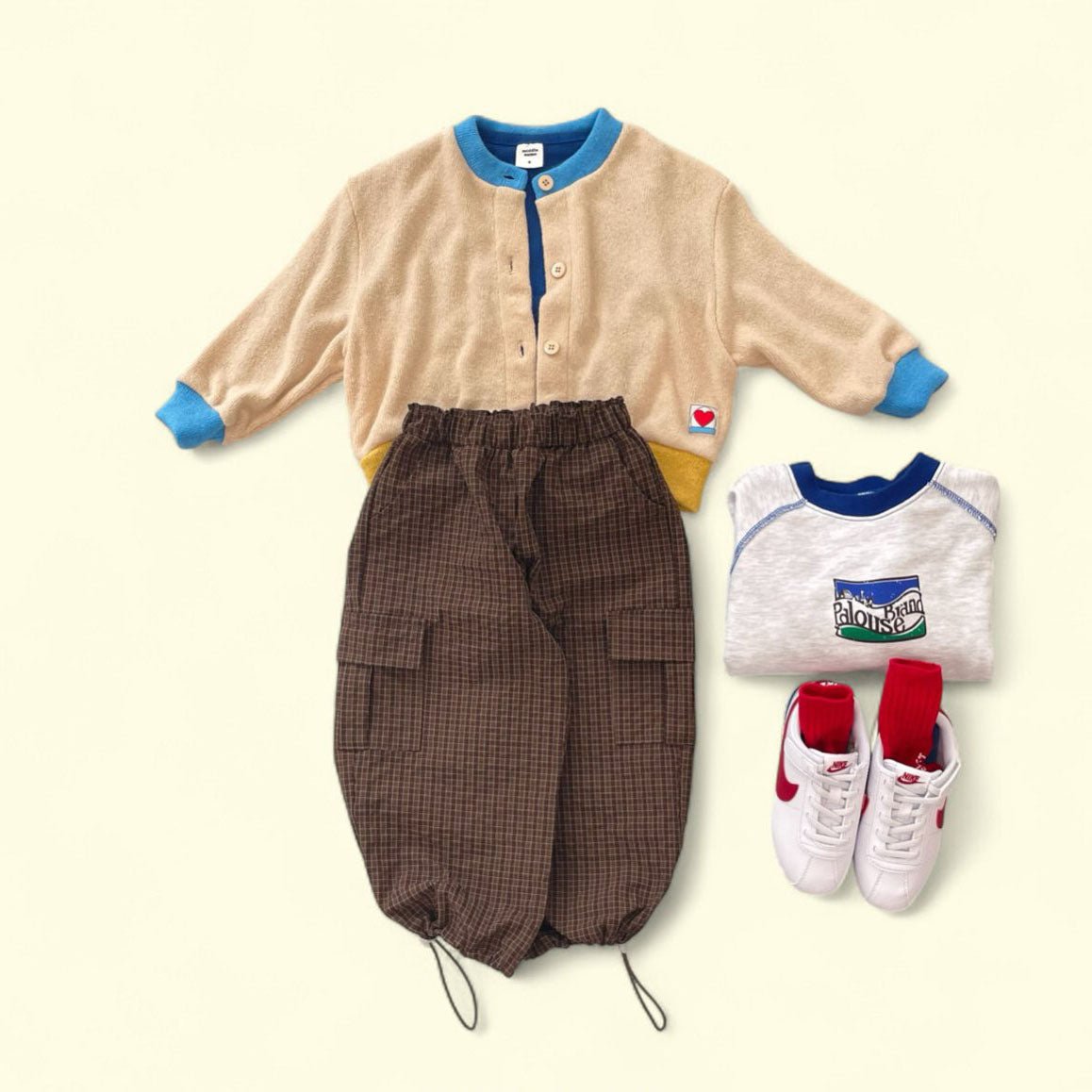 Toddler F25 Contrast Hem Cardigan (3 - 7y) - 2 Colors kids outfit