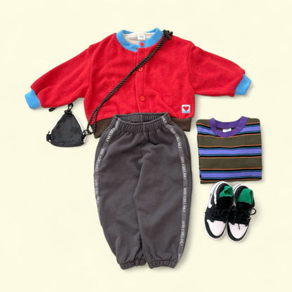 Toddler F25 Contrast Hem Cardigan (3 - 7y) - 2 Colors kids outfit