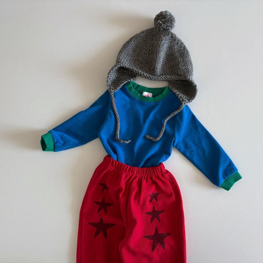 Toddler F25 Contrast Hem Long Sleeve Top (1 - 6y) - 2 Colors kids outfit
