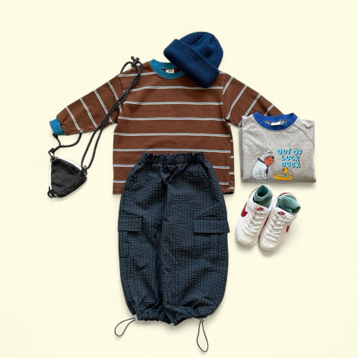 Toddler F25 Contrast Rib Stripe Long Sleeve Top (3 - 7y) - 2 Colors kids outfit