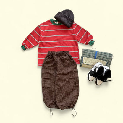 Toddler F25 Contrast Rib Stripe Long Sleeve Top (3 - 7y) - 2 Colors kids outfit