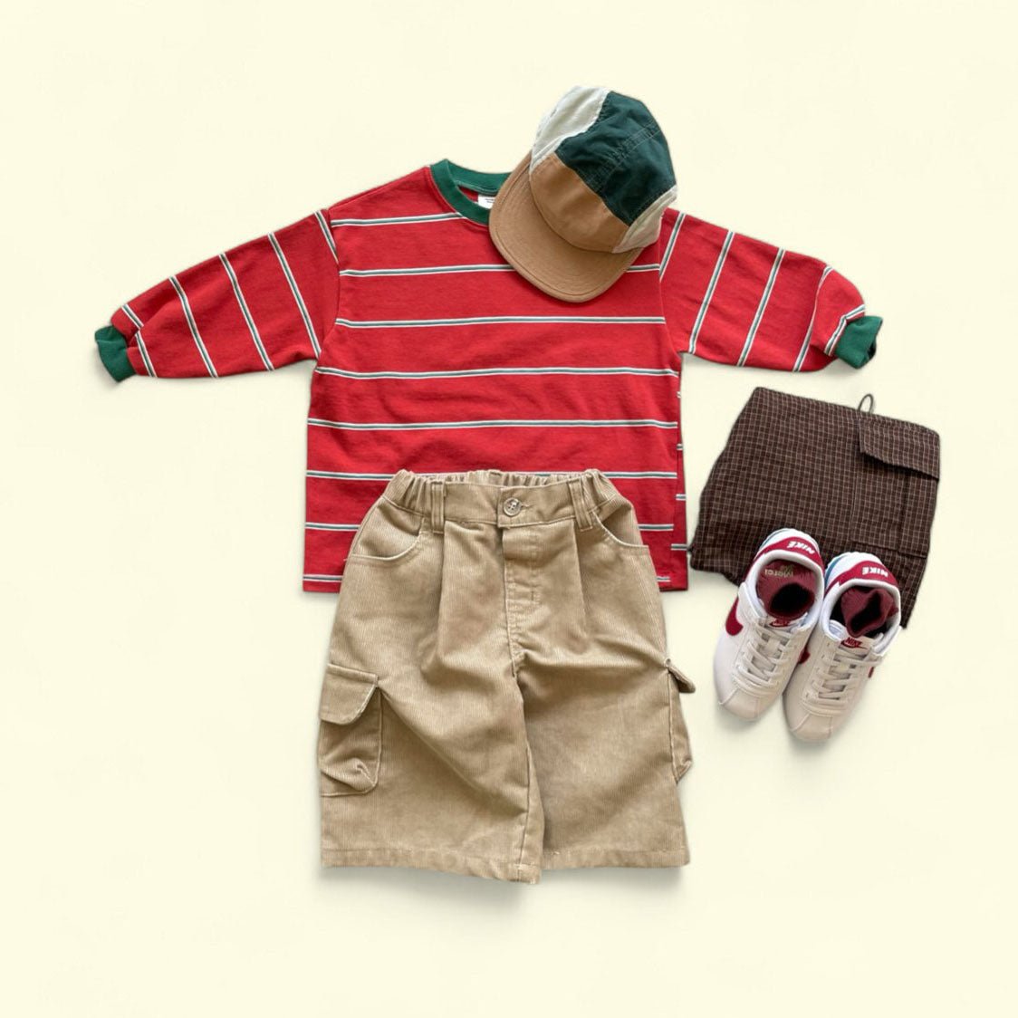 Toddler F25 Contrast Rib Stripe Long Sleeve Top (3 - 7y) - 2 Colors kids outfit