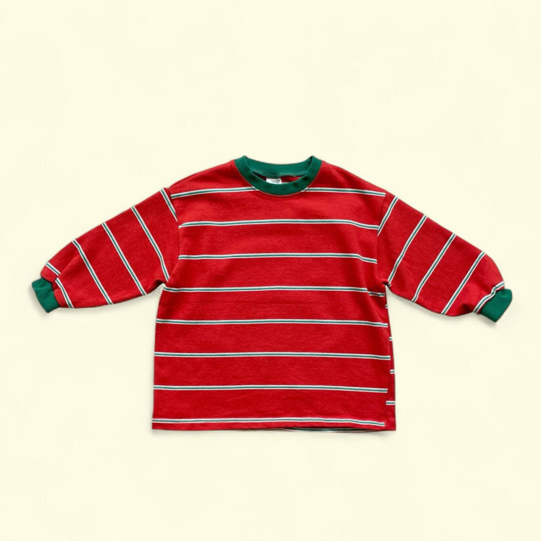 Toddler F25 Contrast Rib Stripe Long Sleeve Top (3 - 7y) - 2 Colors kids outfit