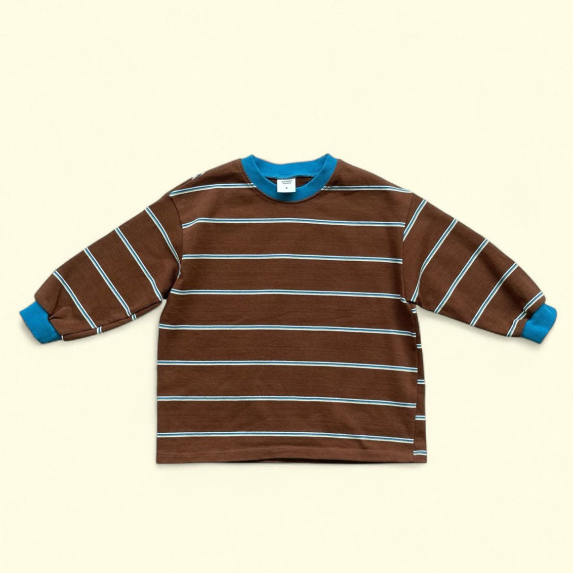 Toddler F25 Contrast Rib Stripe Long Sleeve Top (3 - 7y) - 2 Colors kids outfit