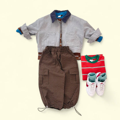 Toddler F25 Corduroy Collar Garment Dyed Jacket (3 - 7y) - 2 Colors kids outfit