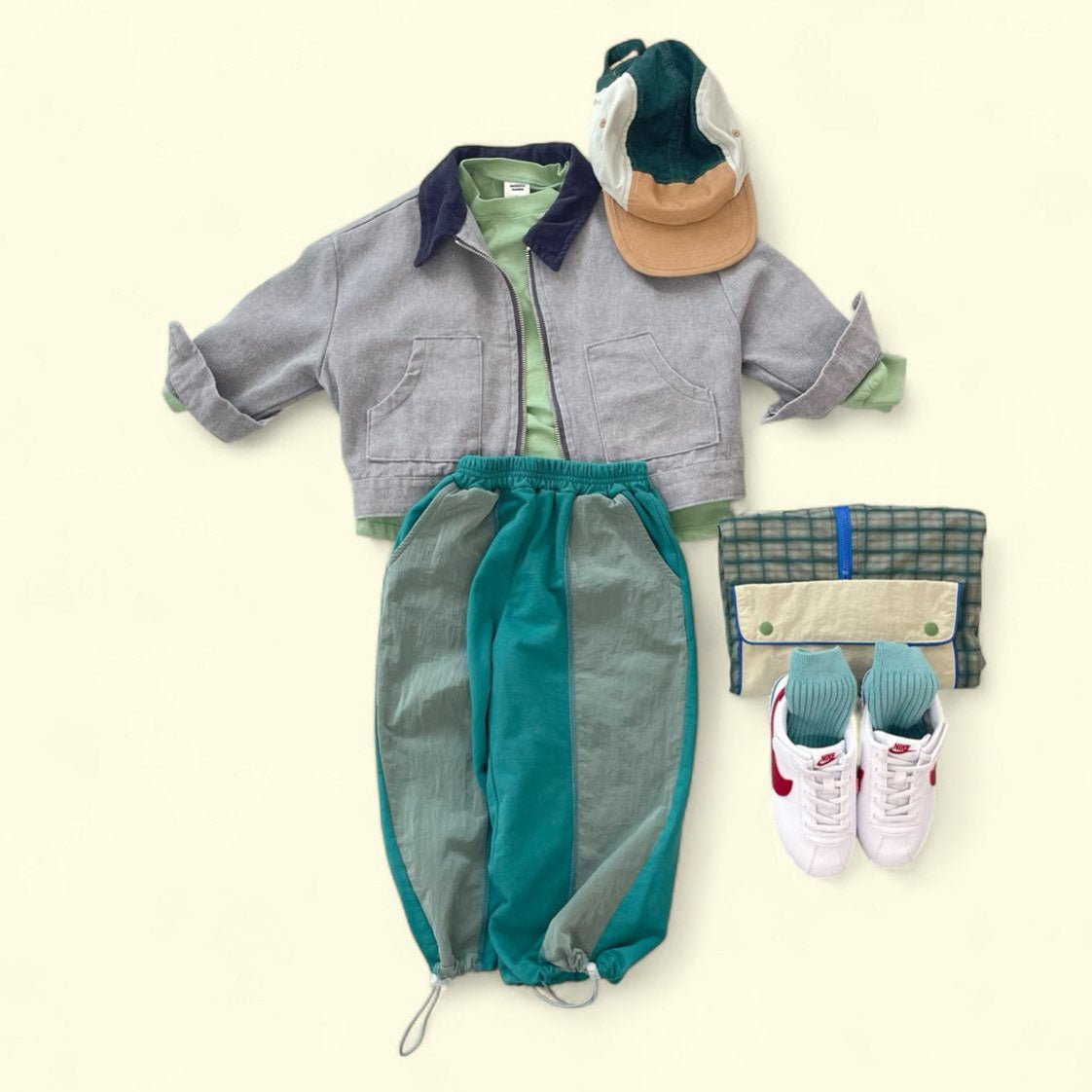 Toddler F25 Corduroy Collar Garment Dyed Jacket (3 - 7y) - 2 Colors kids outfit