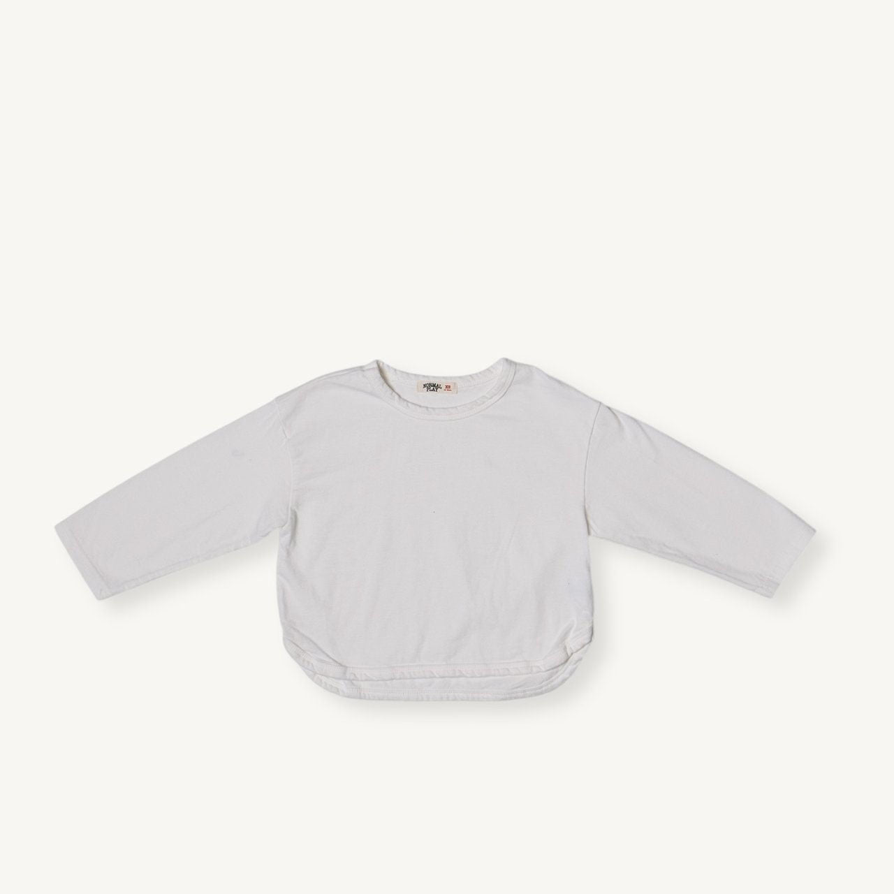 Toddler F25 Cotton Curved Hem Long Sleeve Top (2 - 8y) - 4 Colors kids outfit