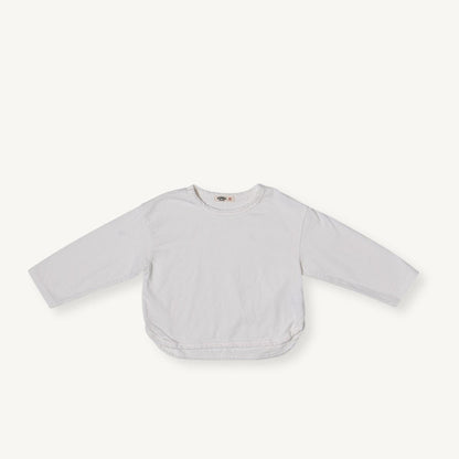 Toddler F25 Cotton Curved Hem Long Sleeve Top (2 - 8y) - 4 Colors kids outfit