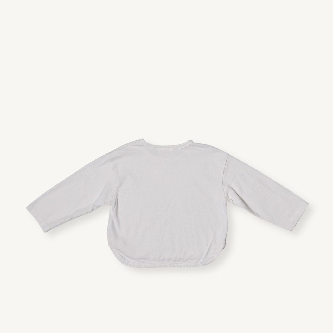 Toddler F25 Cotton Curved Hem Long Sleeve Top (2 - 8y) - 4 Colors kids outfit
