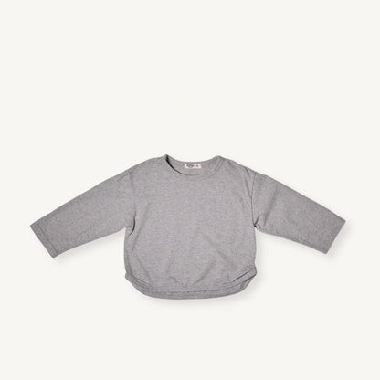 Toddler F25 Cotton Curved Hem Long Sleeve Top (2 - 8y) - 4 Colors kids outfit