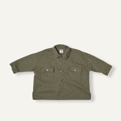 Toddler F25 Cotton Military Jacket (2 - 8y) - Olive kids outfit